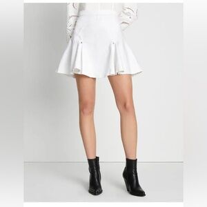 NEW 7 For All Mankind White Flounce Skirt Sz 27 / 4